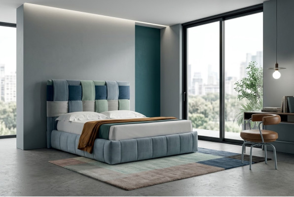 Lits de luxe modernes en tissu d'ameublement de haute qualité Lit de chambre italienne Meubles