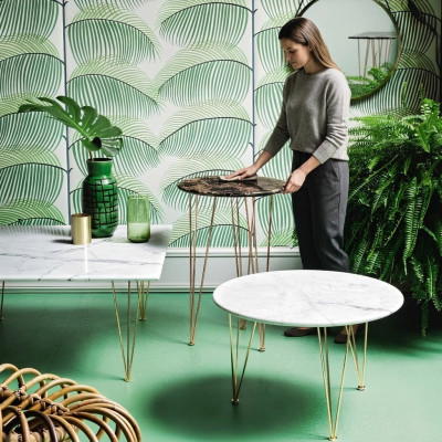 Table d'appoint de luxe Mobilier de design Table basse Salon Ronde Noble Art Moderne