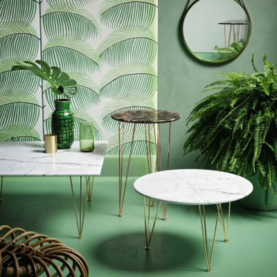 Table d'appoint de luxe Mobilier de design Table basse Salon Ronde Noble Art Moderne