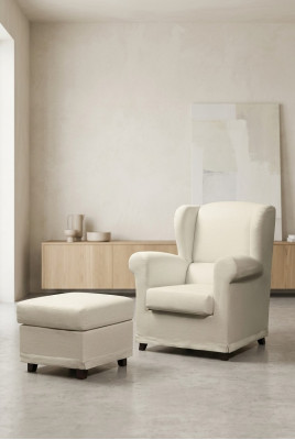 Chaise longue chaise cocktail chaise de relaxation dossier rembourré fauteuil + tabouret fauteuil club