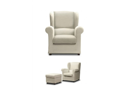 Chaise longue chaise cocktail chaise de relaxation dossier rembourré fauteuil + tabouret fauteuil club