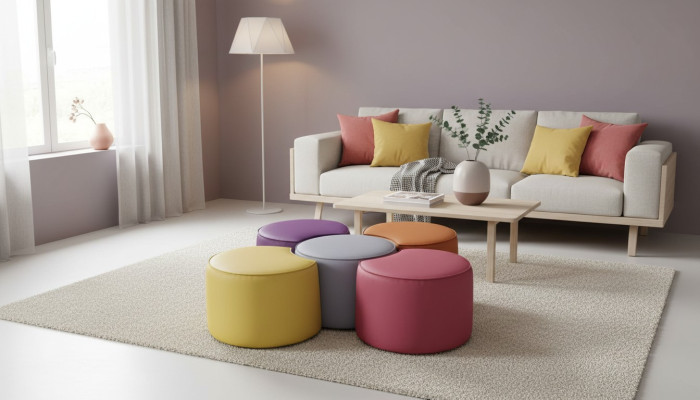Tabouret Tabouret repose-pieds 5x Tabouret Tabouret Tabouret Siège Tabouret Ensemble Groupe