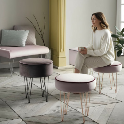 Tabouret Ottoman Tabouret Siège Tabouret d'Appoint Tabouret Rond Tabouret Rembourré