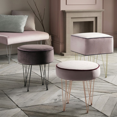 Tabouret Ottoman Tabouret Siège Tabouret d'Appoint Tabouret Rond Tabouret Rembourré
