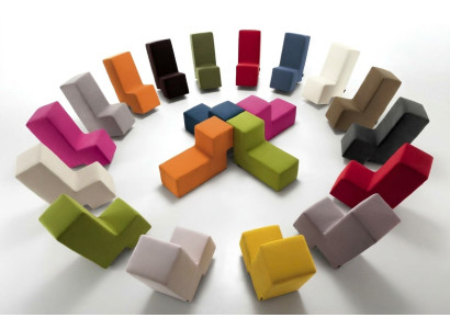 Tabouret Pouf Chaise Longue Banquette Siège de salon Meubles rembourrés Italie