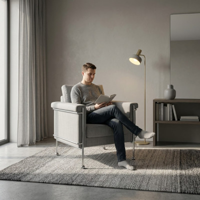 Fauteuil de club relaxant design Lounge Sofa 1 place Fauteuil TV Tissu de canapé Rembourrage