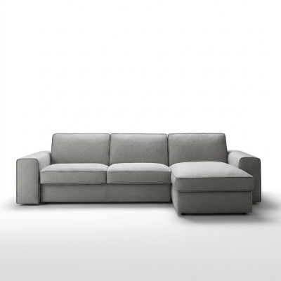 Moderne luxueux coin canapé en bois textile forme L design alfitalia rembourrage salon
