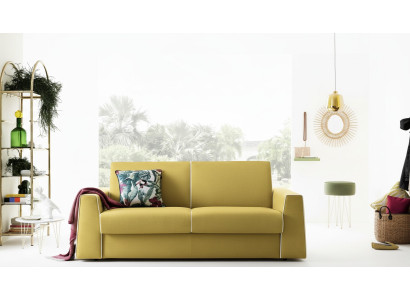 Conception Salon Canapé jaune 3 places Alfitalia Tissu Canapé Canapé Tissu Sofa