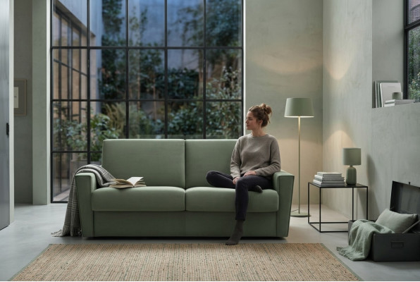 Meubles Salle de séjour Design Vert Textile Alfitalia Design Moderne Canapé de luxe 2 places