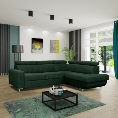 Sofas en forme de L Canapé d'angle en tissu Siège de canapé Salon moderne Canapés verts Meubles