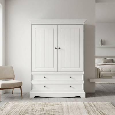 Armoire classique xxl Meubles de garde-robe Chambre Maison de campagne Armoires Portes