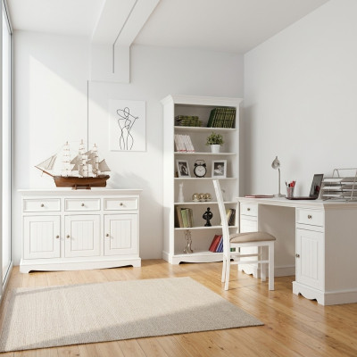 Secrétaire Ensemble Style Colonial Bureau Armoire Étagère Table Tables en Bois neuves 3 pièces