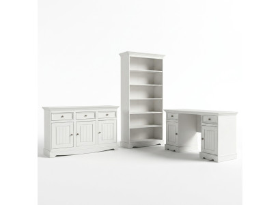 Secrétaire Ensemble Style Colonial Bureau Armoire Étagère Table Tables en Bois neuves 3 pièces