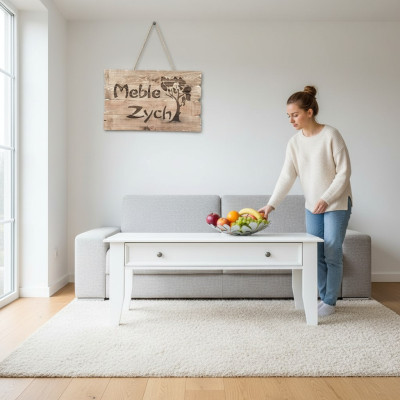 Maison de campagne Salon Table Table basse Artisanat Bois massif Canapé Tables d'appoint