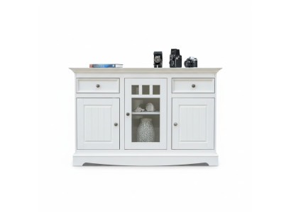 Buffet Armoire Bar Cabinet Maison de Campagne Mobilier en Bois de Luxe Italien Blanc Grand Nouveau