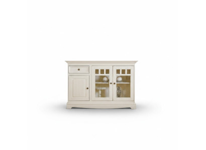 Commode classique Bahut de campagne Buffet blanc Armoire de salon