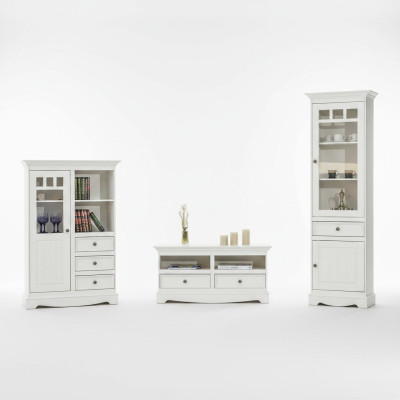 Salle de séjour Ensemble Vitrine Bibliothèque Buffet Unités murales Commode Design en 3 pièces. Nouveau