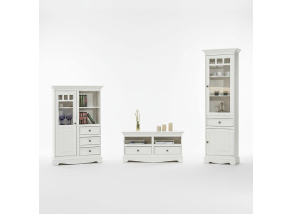 Salle de séjour Ensemble Vitrine Bibliothèque Buffet Unités murales Commode Design en 3 pièces. Nouveau