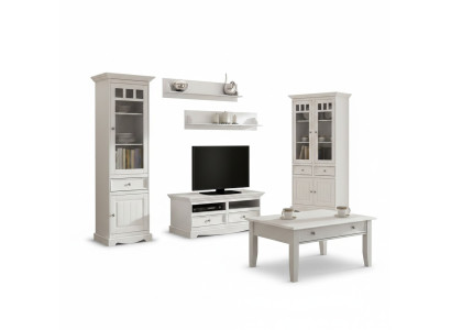 Ensemble de salon Étagère Commode Buffet Unités murales Vitrine Maison de campagne 4 pièces. nouveau