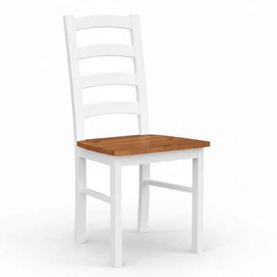 Chaise de salle à manger Rustique Blanc Chaises Fauteuil Chaise en bois Chaises en bois Meubles Blancs