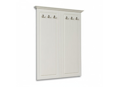 Style de maison de campagne Porte-vêtements Porte-manteau mural Penderie en bois Cintre Blanc neuf