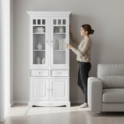 Landhfrom Armoire Vitrine Commodes XL Étagère Loft Vitrine Commode Mobilier
