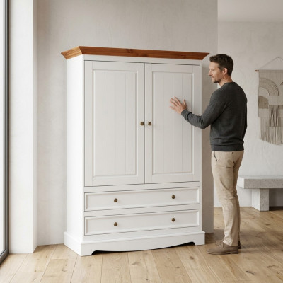 Armoire en bois de chambre Landhfrom Portemanteau Armoire pour meubles d'hôtel