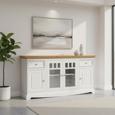 Vitrine de cuisine buffet campagnard étagère commode armoire buffet vitrine neuf