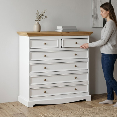 Commode Design Mobilier de salon Bois Commodes Buffet bas Landhfrom nouveau