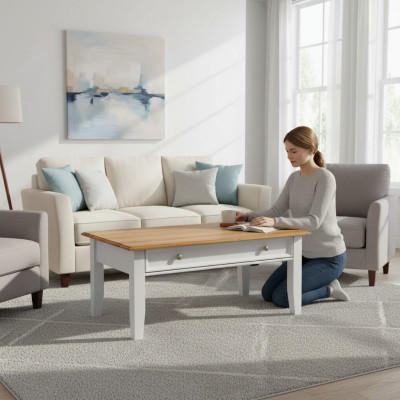 Table basse Table d'appoint Canapé Meubles Salon Table Bois Design Tables Moderne