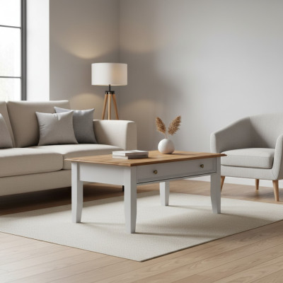 Table basse Table d'appoint Canapé Meubles Salon Table Bois Design Tables Moderne