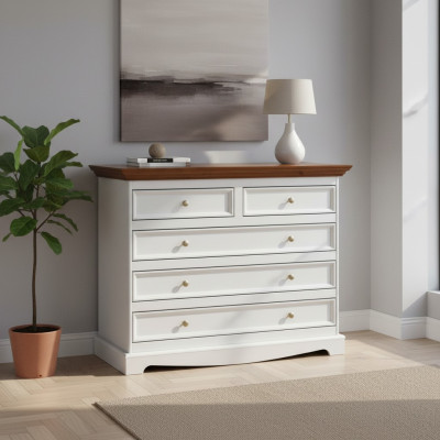 Commode de campagne en bois massif de luxe Edel Luxus Commode haute Armoire basse de côté Board bas