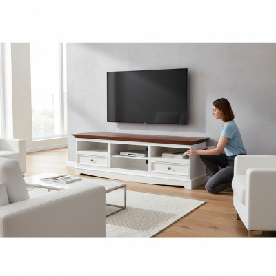 Meuble design Buffet Armoire Commode Commodes Buffet bas Étagère Salon Meuble TV Bois