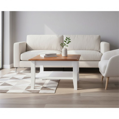 Tables d'appoint bois artisanat Table basse en bois réel Canapé classique neuf