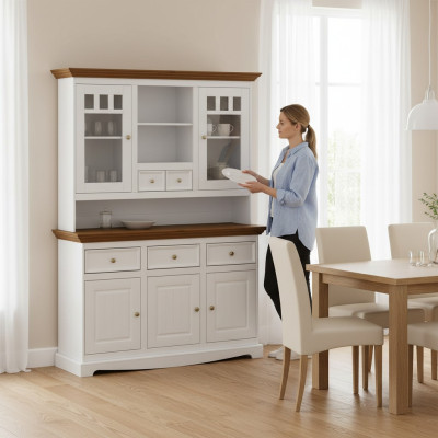 Étagère de salon, design luxueux en bois, commode, bahut, buffet bas, armoire, neuf