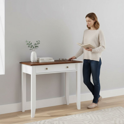 Console en bois massif Table de maquillage Meuble de table de toilette