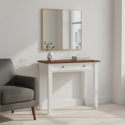 Console en bois massif Table de maquillage Meuble de table de toilette