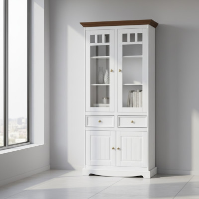 Vitrine Meubles Verre Armoire Vitrine Classique Vitrine d'Angle Buffet d'Angle Verre Bois