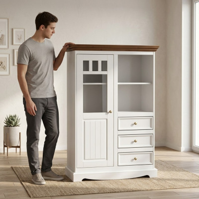 Commode armoire meuble de salon en bois design classique commode commodes