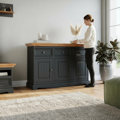 Design commode Meuble en bois Armoire Vitrine classique Buffet Bar Bahut