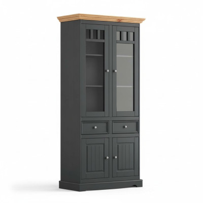 Présentoirs modernes Armoires Vitrine Armoire Vitrine en bois massif Armoires en bois massif en verre