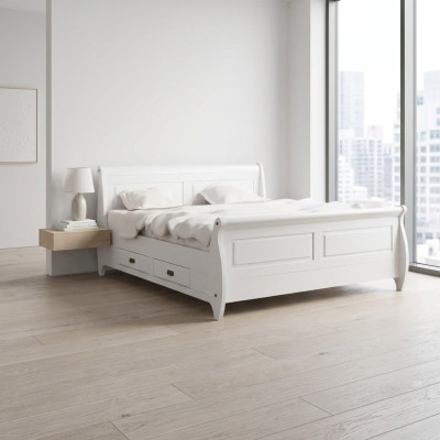 Style maison de campagne lit de luxe lit double lits doubles lits blancs chambre