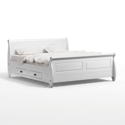 Style maison de campagne lit de luxe lit double lits doubles lits blancs chambre