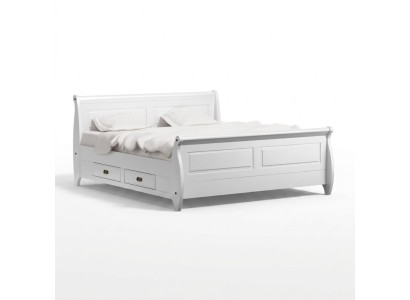 Style maison de campagne lit de luxe lit double lits doubles lits blancs chambre