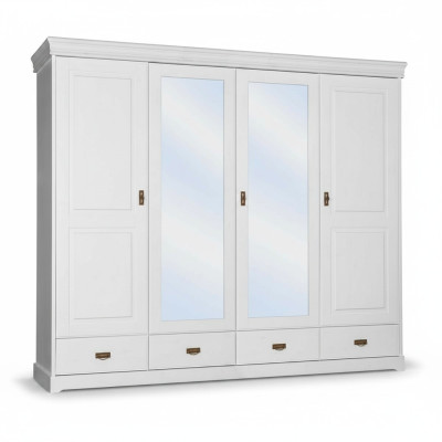 Armoire de style maison de campagne étagère Armoire à vêtements Armoires en bois Meubles blancs