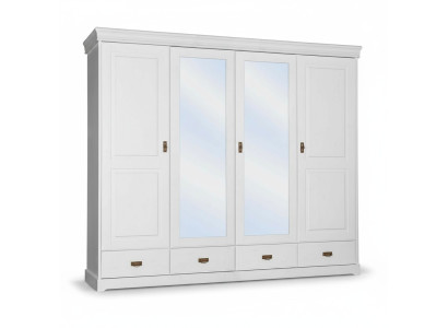 Armoire de style maison de campagne étagère Armoire à vêtements Armoires en bois Meubles blancs