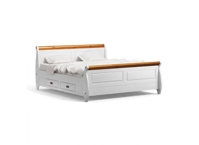 Lit double de luxe Lit double Style maison de campagne Lits doubles Blanc Chambre