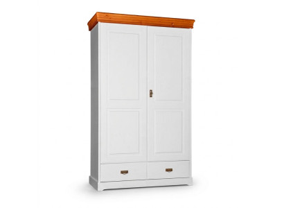 Armoire polyvalente en bois avec étagères de rangement, portemanteau et étagère.
