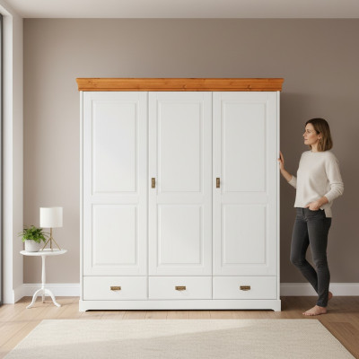 Armoires à vêtements maison de campagne portemanteau armoire penderie armoire en bois armoire xxl étagère de garde-robe.