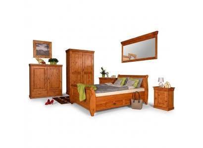 Conception Luxe Double lits d'hôtel Chambre Bois 180x200cm Lit Rembourrage